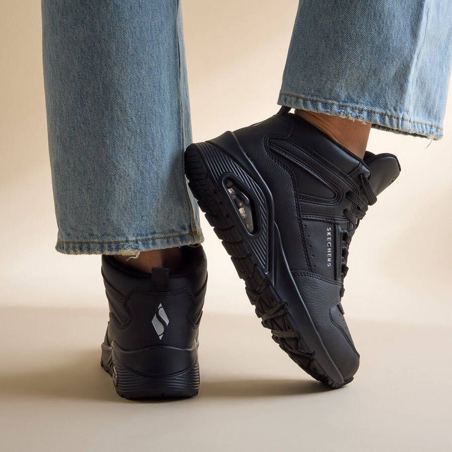 Skechers High Regards Sneakers zwart Synthetisch Dames