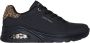 Skechers uno jungle nite Lage sneakers dames Zwart - Thumbnail 1