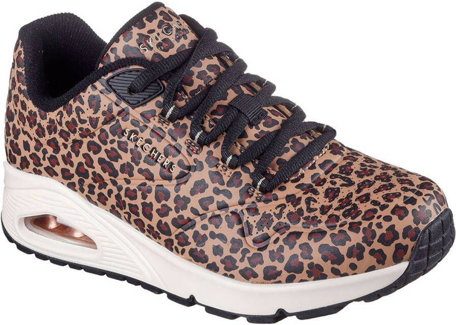 Skechers Sneakers UNO-KAT-NEATO Luipaard sneaker veterschoen met air-cooled memory foam