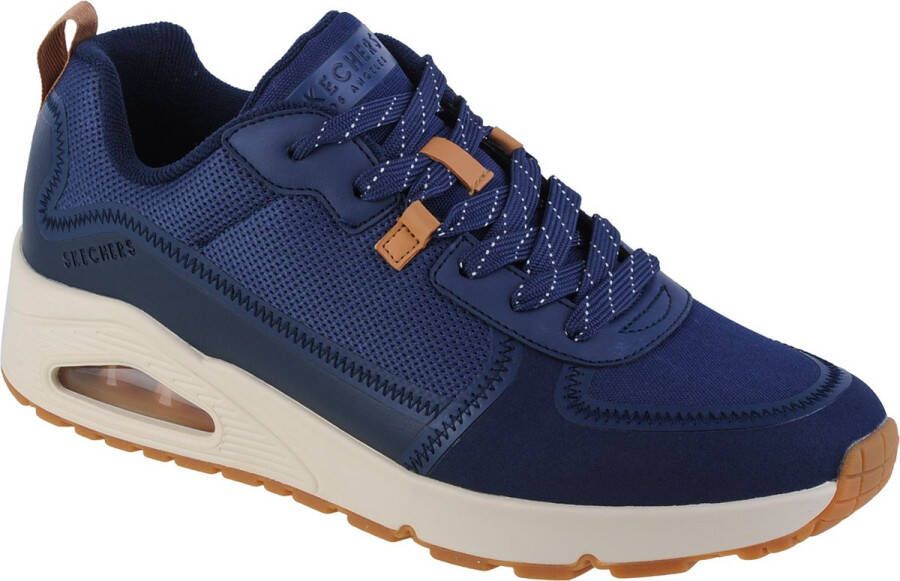 Skechers Uno-Layover 183010-NVY Mannen Marineblauw Sneakers