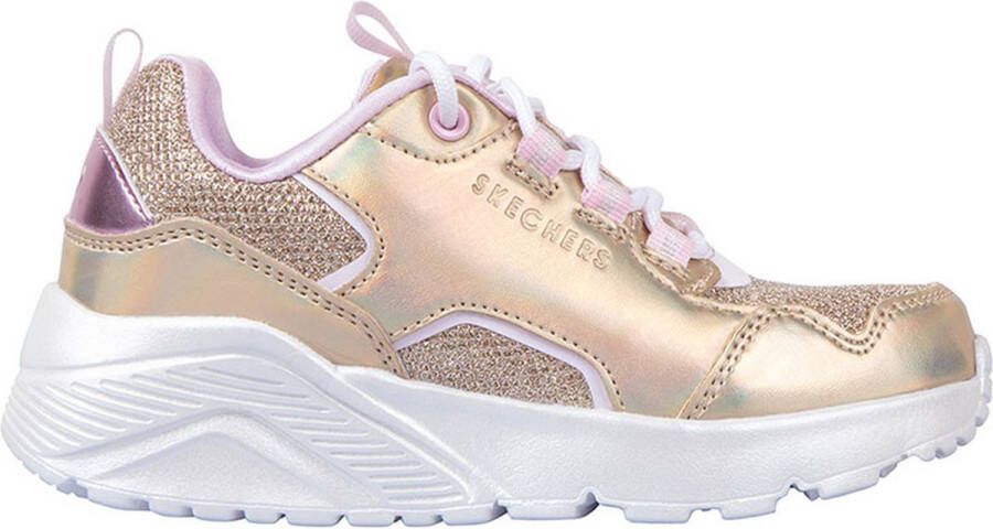 Skechers Uno Lite Metallic Pops Meisjes Sneakers Gold