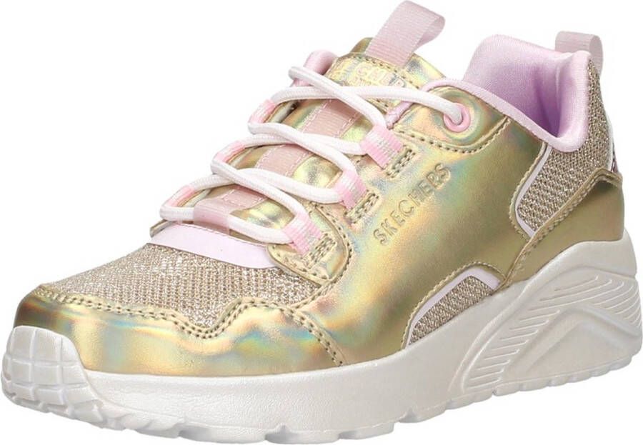 Skechers Uno Lite Metallic Pops Meisjes Sneakers Gold