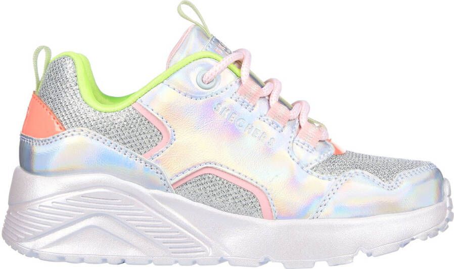 Skechers Uno Lite Metallic Pops Meisjes Sneakers Silver