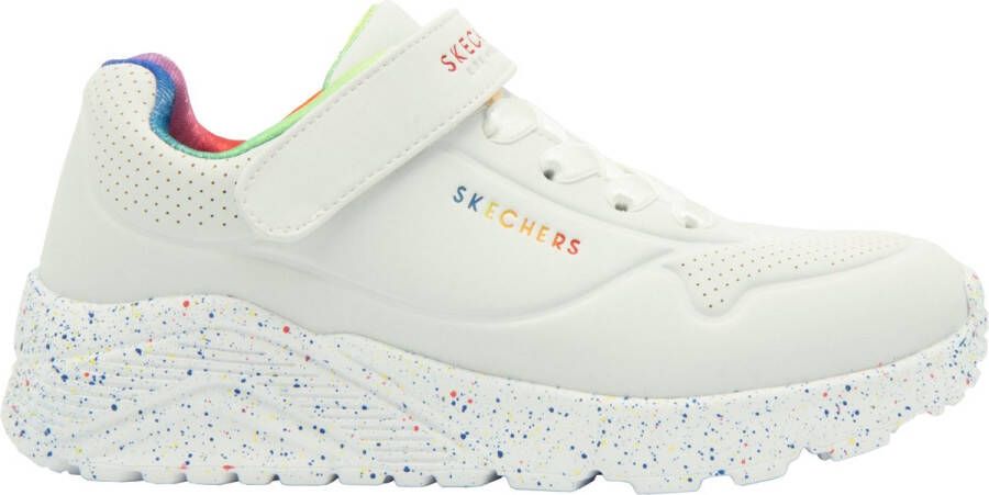 Skechers Uno Lite-Rainbow Specks Meisjes Sneakers White