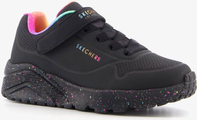 Skechers Uno Lite Rainbow Specks meisjes sneakers Zwart Extra comfort Memory Foam