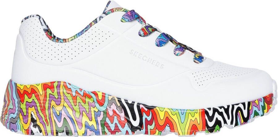 Skechers Uno Lite-Slight Drip Meisjes Sneakers Wit