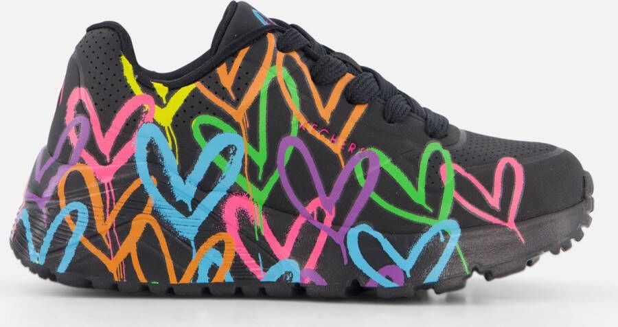 Skechers Uno Lite Sneakers zwart Synthetisch Dames