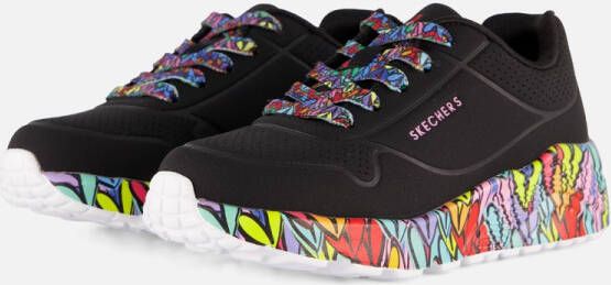 Skechers Uno Lite Sneakers zwart Synthetisch Dames
