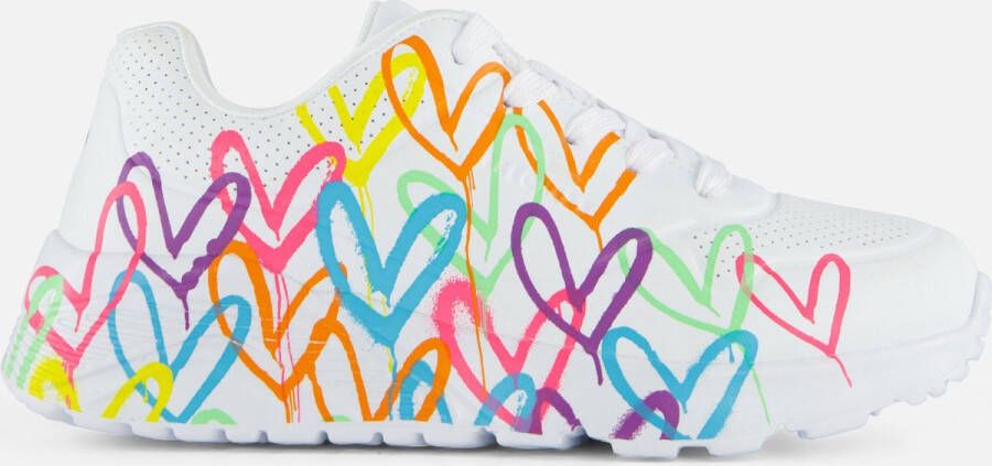 Skechers Uno Lite Spread The Love Meisjes Sneakers Wit Mutlicolour - Foto 1