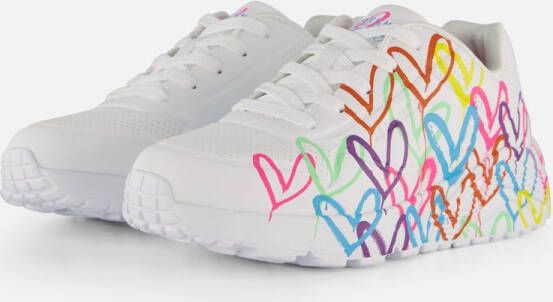 Skechers Uno Lite Spread The Love Meisjes Sneakers Wit Mutlicolour