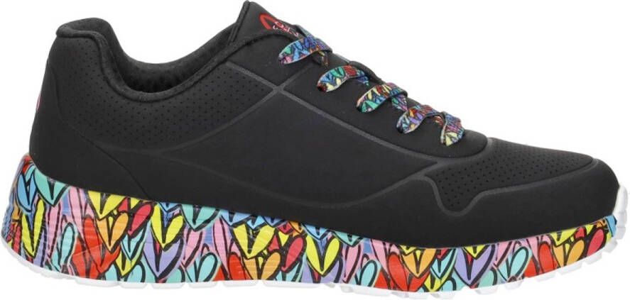 Skechers Uno Lite Sneakers zwart Synthetisch Dames
