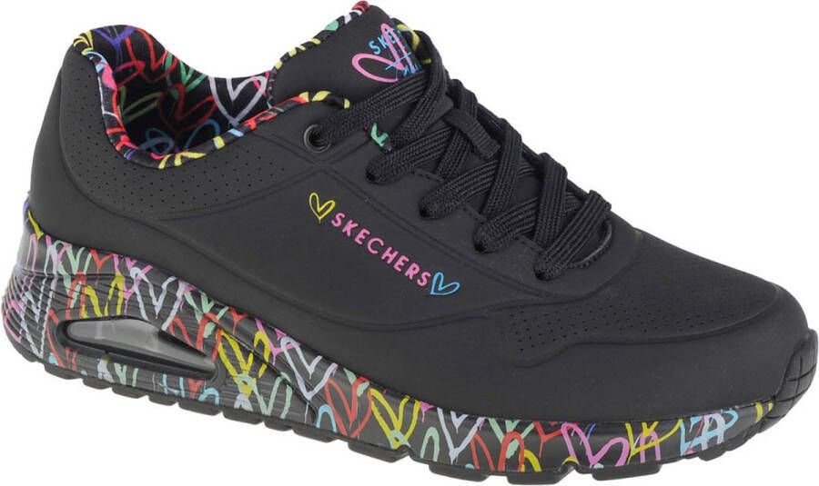 Skechers Uno Loving Love 155506 BBK Vrouwen Zwart Sneakers - Foto 1