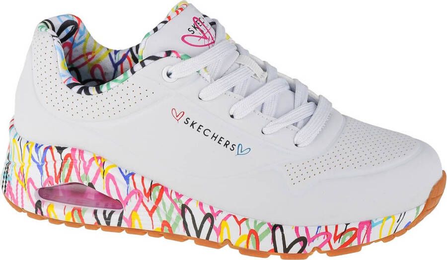 Skechers Uno-Loving Love 155506-WHT Vrouwen Wit Sneakers