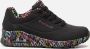 Skechers Sneakers met sleehak UNO-LOVING LOVE Vrijetijdsschoen lage schoen veterschoen met coole graffiti-print - Thumbnail 12