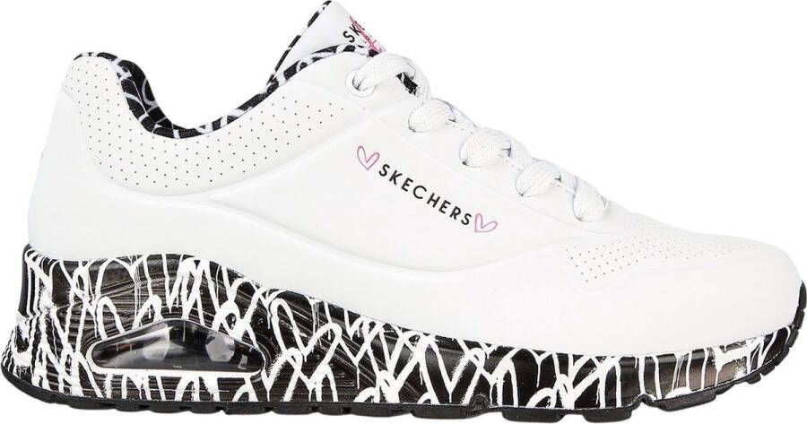 Skechers Sneakers UNO LOVING LOVE Vrijetijdsschoen lage schoen veterschoen met luchtkamerzool
