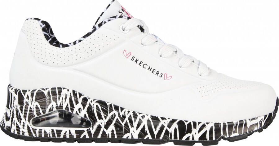 Skechers Sneakers UNO LOVING LOVE Vrijetijdsschoen lage schoen veterschoen met luchtkamerzool