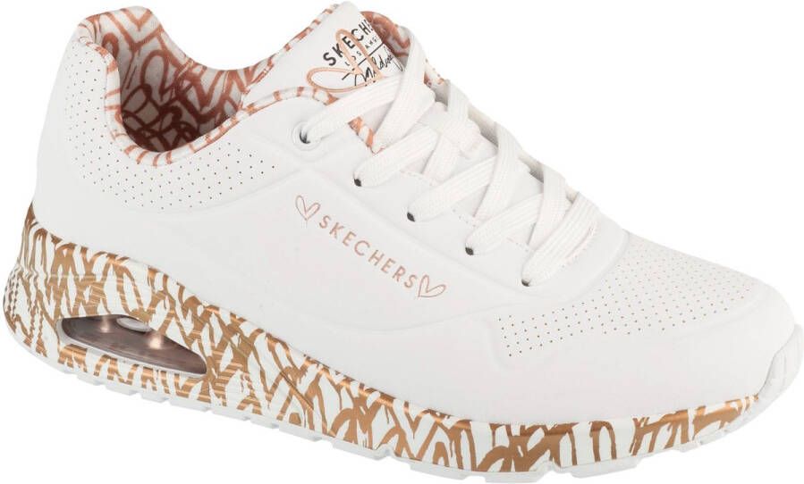 Skechers Uno-Loving Love Vrouwen Wit Sneakers