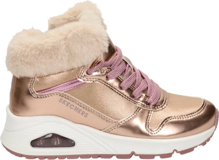 Skechers Uno hoge sneakers goud Meisjes Imitatieleer 34