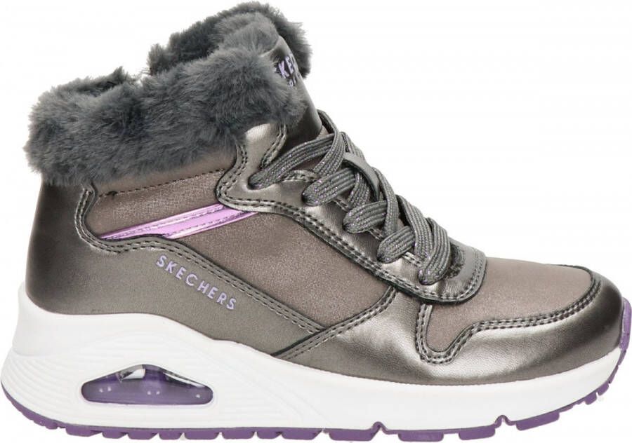 Skechers Uno Cozy On Air Meisjes Sneakers Gunmetal
