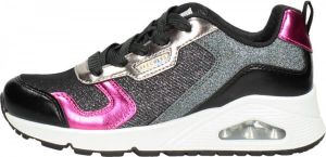 Skechers Uno Metallic Remix Sneakers Laag zwart