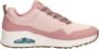 Skechers Uno Pla-Knit Sneakers Laag Roze - Thumbnail 1