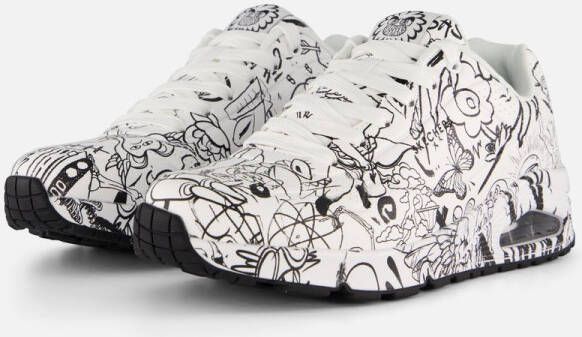 Skechers Sneakers met skech-air luchtkamers zool vrijetijdsschoen lage schoen veterschoen