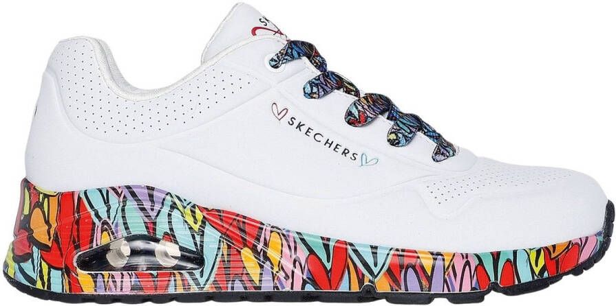 Skechers Sneakers Uno Plateausneaker veterschoen met sleehak