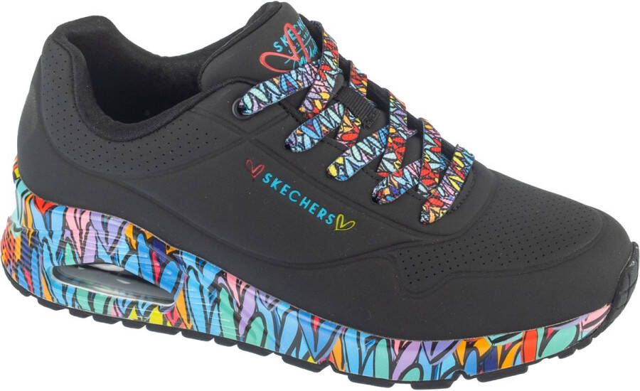 Skechers Sport Casual UNO RAVAGED LOVE Sneakers Vrouw 177918 BKMT