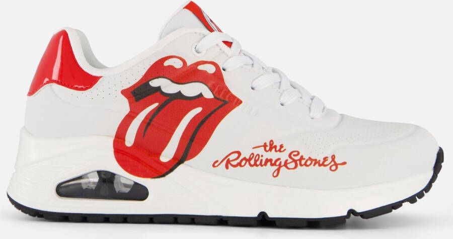 Skechers Sneakers UNO ROLLING STONES met zijprint vrijetijdsschoen lage schoen veterschoen