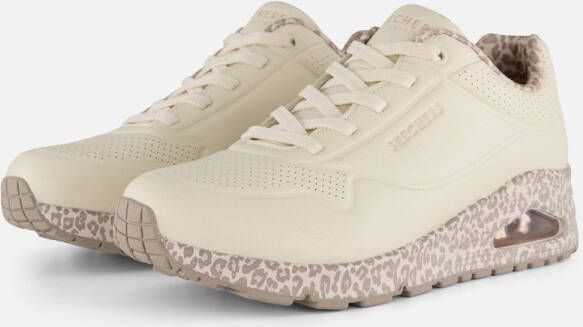 Skechers Uno Safari Time Dames Sneakers Wit