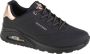 Skechers Uno-Shimmer Away 155196-BBK Vrouwen Zwart Sneakers - Thumbnail 1
