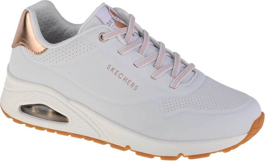 Skechers Uno-Shimmer Away 155196-WHT Vrouwen Wit Sneakers