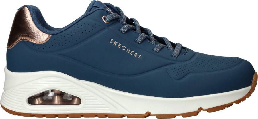 Skechers Uno-Shimmer Away dames sneakers blauw