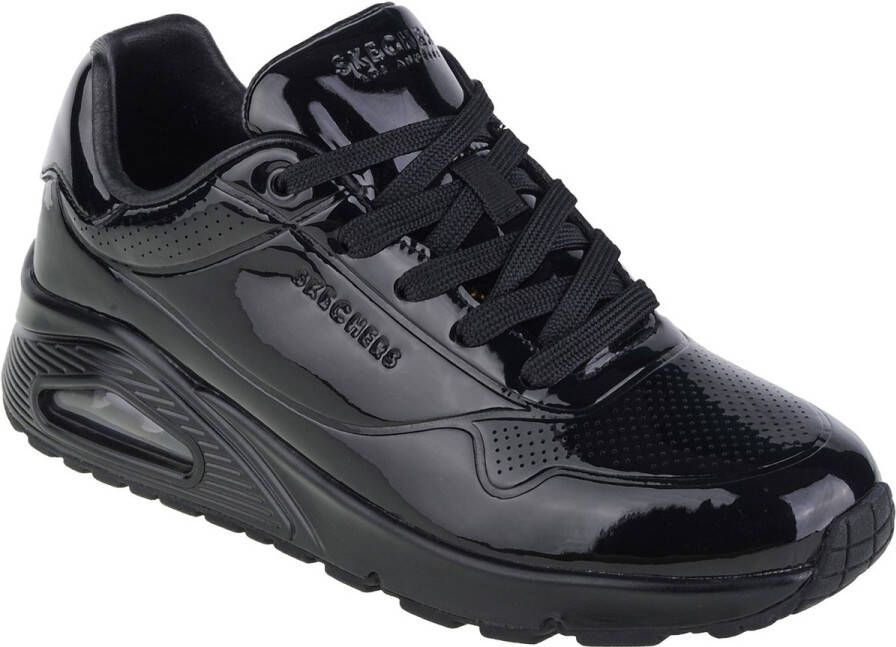 Skechers Uno-Shiny One Vrouwen Zwart Sneakers