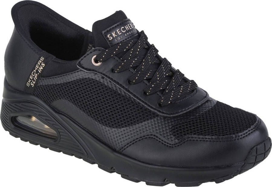 Skechers Uno-Slip-In Air 177111-BBK Vrouwen Zwart Sneakers Sportschoenen