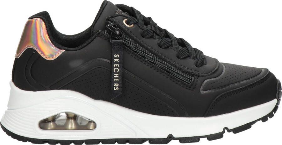 Skechers Uno Gen1 Zip And Stride Meisjes Sneakers Zwart;Ros�goud - Foto 3