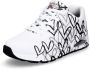 Skechers Sneakers met sleehak UNO-SPREAD THE LOVE Vrijetijdsschoen lage schoen veterschoen met coole graffiti-print - Thumbnail 1