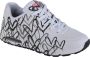 Skechers Sneakers met sleehak UNO-SPREAD THE LOVE Vrijetijdsschoen lage schoen veterschoen met coole graffiti-print - Thumbnail 6