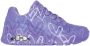 Skechers Sneakers met sleehak UNO-SPREAD THE LOVE Vrijetijdsschoen lage schoen veterschoen met coole graffiti-print - Thumbnail 1