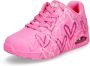 Skechers Sneakers met sleehak UNO-SPREAD THE LOVE Vrijetijdsschoen lage schoen veterschoen met coole graffiti-print - Thumbnail 1