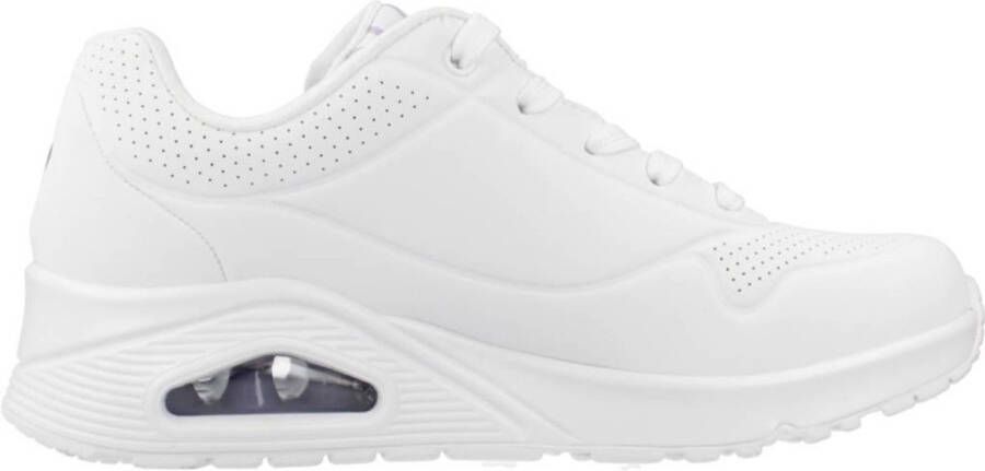 Skechers Sneakers met sleehak UNO-SPREAD THE LOVE Vrijetijdsschoen lage schoen veterschoen met coole graffiti-print