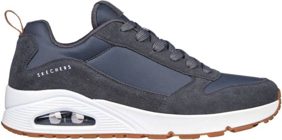 Skechers Uno Lite Worlo jongens sneakers grijs zwart Extra comfort Memory Foam