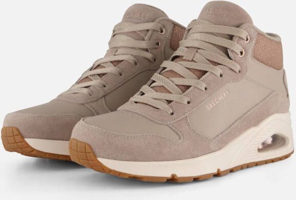 Skechers Uno Stacre Shine Dames Sneakers Beige