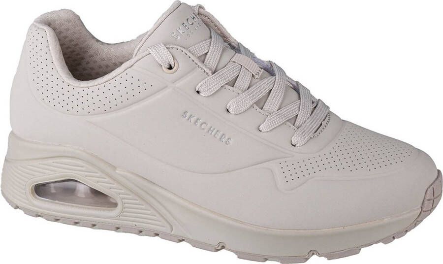 Skechers Uno-Stand on Air 73690-OFWT Vrouwen Beige Sneakers