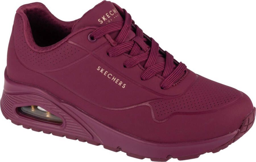 Skechers Uno-Stand on Air 73690-PLUM Vrouwen Rood Sneakers