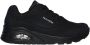 Skechers Sneakers met sleehak Uno Stand on Air Vrijetijdsschoen lage schoen veterschoen met fijne perforatie - Thumbnail 2