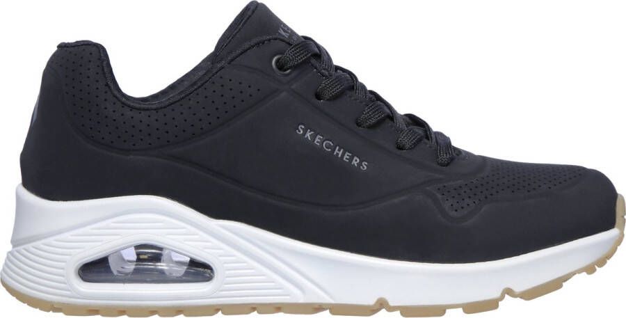 Skechers Skecher Street UNO STAND ON AIR Sneakers WIDE FIT Dames Zwart