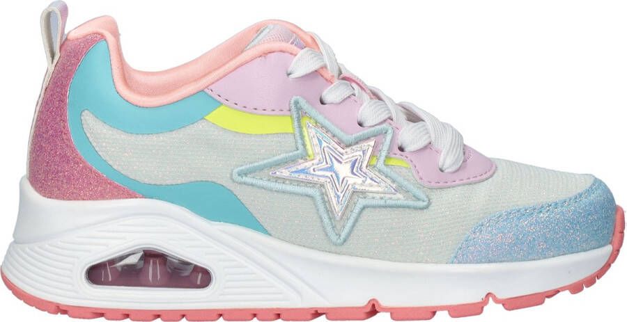 Skechers Uno Starry Vibe sneakers lichtblauw multi Meisjes Imitatieleer 34