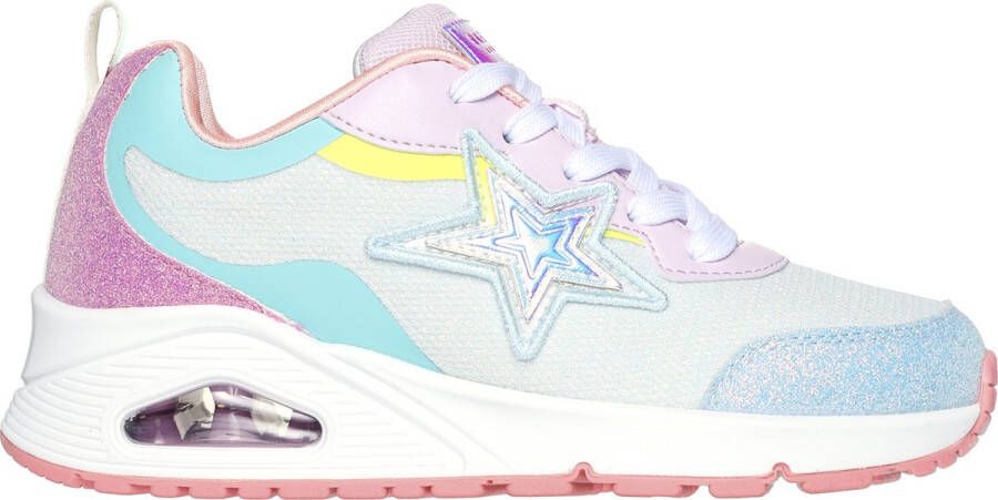Skechers Uno Starry Vibe sneakers lichtblauw multi Meisjes Imitatieleer 34