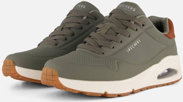 Skechers Uno Suited On Air Heren Sneakers Olijfgroen